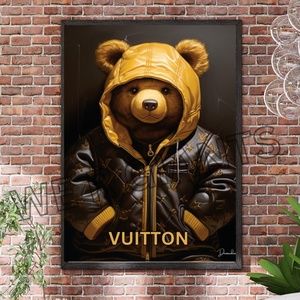 Louis Vuitton Fashion Teddy Bear 11x14 Print By the Artist Denardai